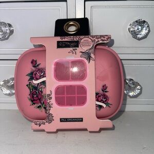 NWT Ed Hardy Pink Floral Pill Organizer